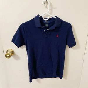 Ralph Lauren Polo navy blue short sleeve shirt medium 10-12